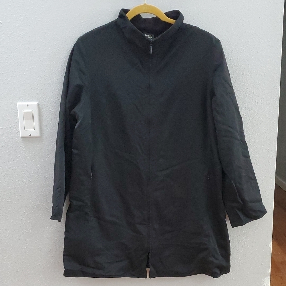Eileen Fisher Fleece lined Black Coat